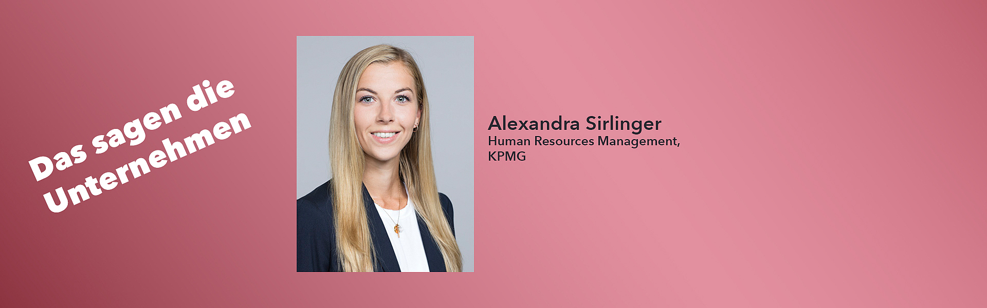 Alexandra Sirlinger, Human Resources Management, KPMG